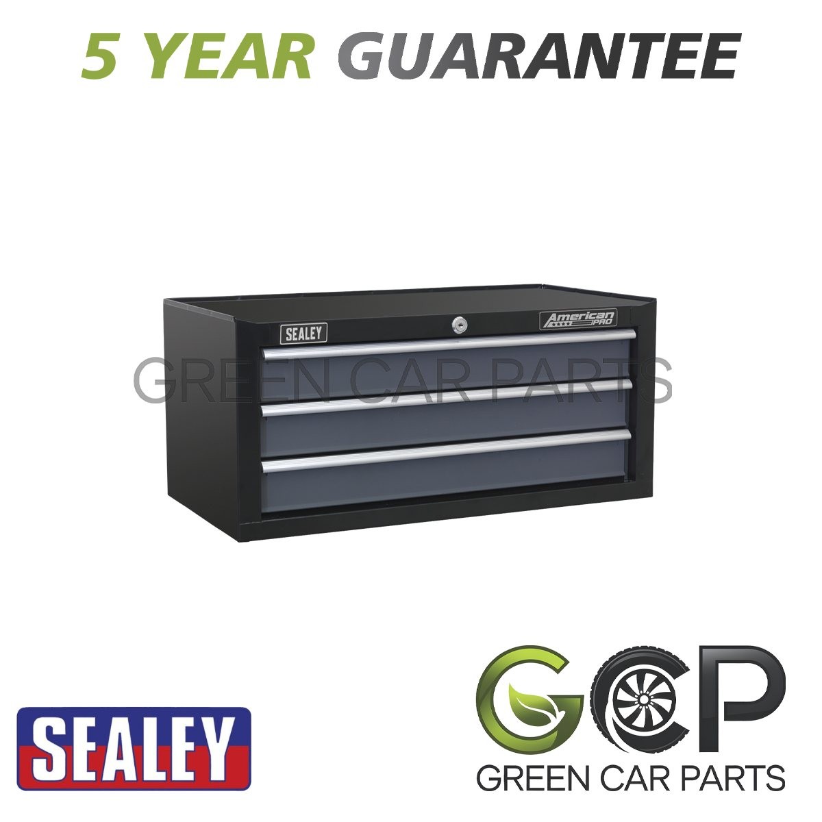 Sealey American PRO� Mid-Box Tool Chest 3 Drawer Black/Grey AP3503TB