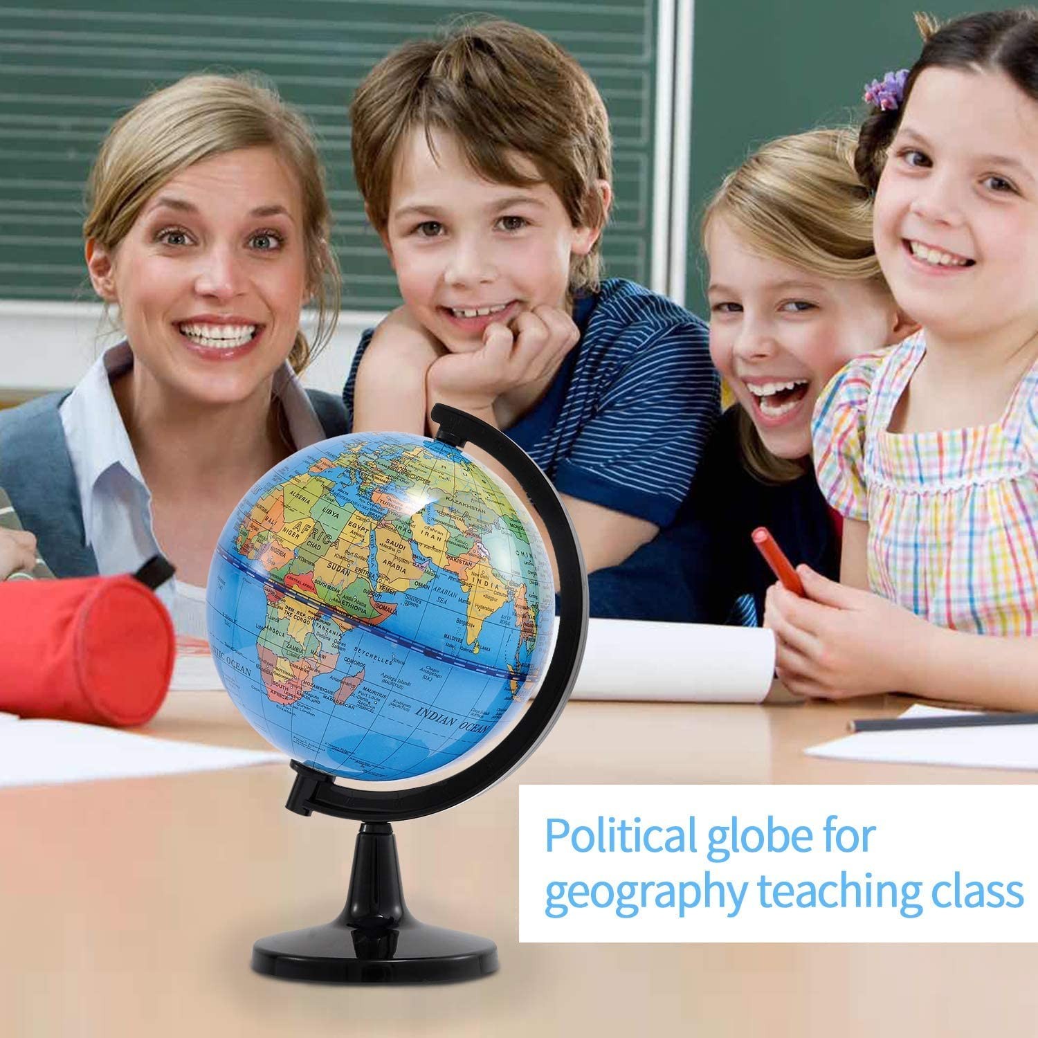 4'' World Globe Kids Learning Educational Rotating World Map Globes Mini Size