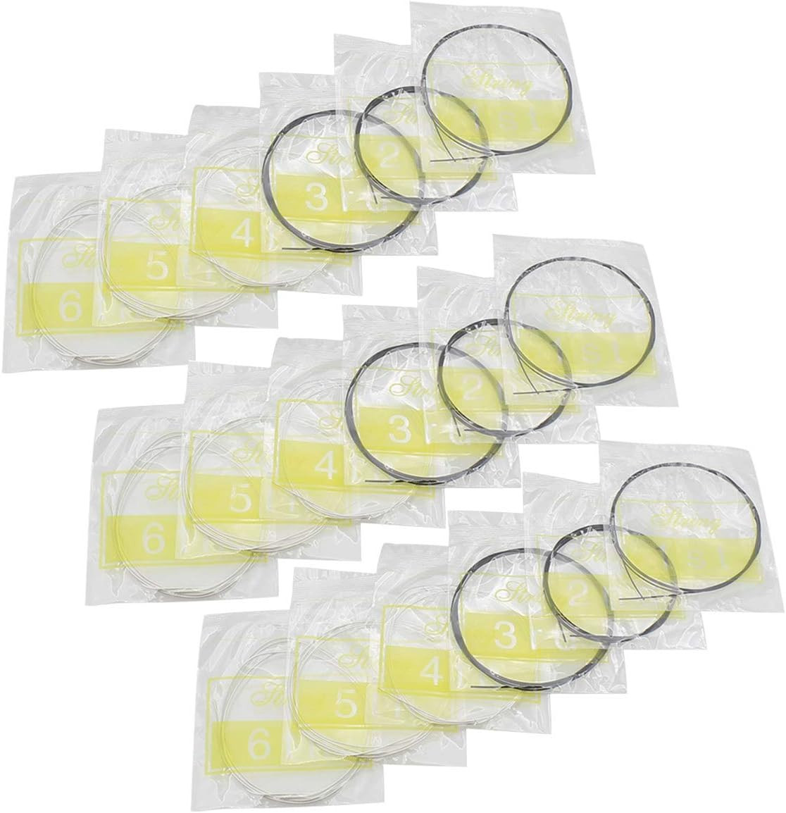 Classical Guitar Strings 3 Full Sets with Black Nylon for E-1St B-2Nd G-3Rd and