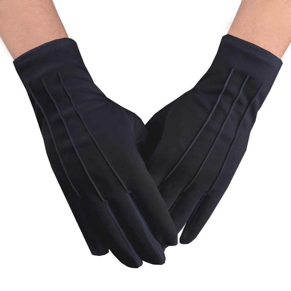 JISEN Men Police Formal Tuxedo Honor Guard Parade Nylon One Size, Black