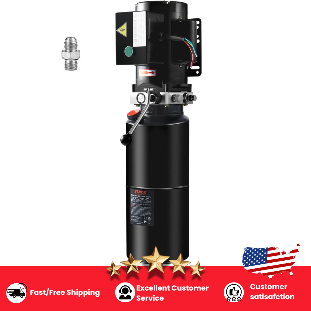 220V 10 Quart Car Lift 3HP Hydraulic Pump Power Unit Car Lift Single Phase Hydr