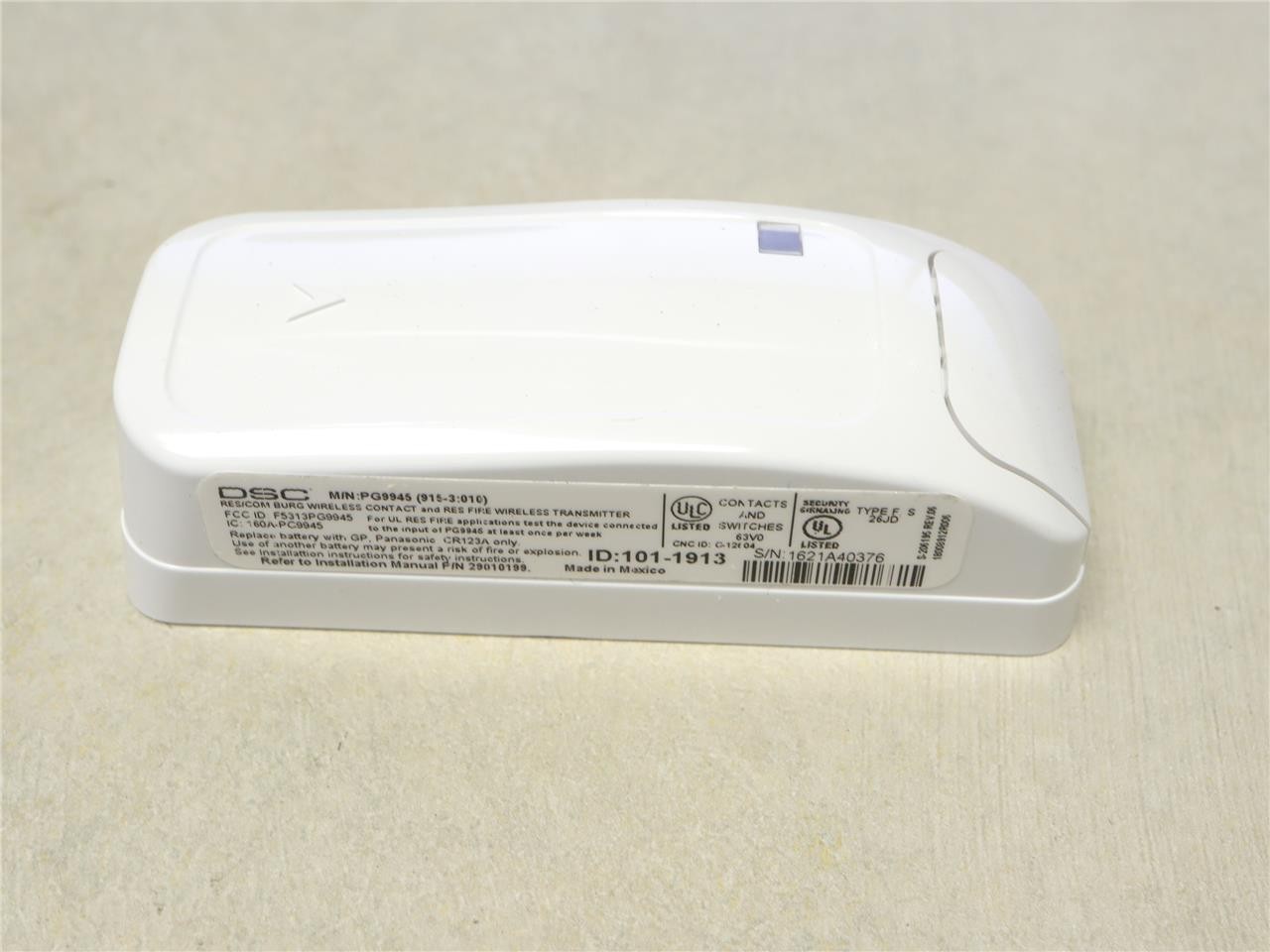 DSC PG9945 PowerG Wireless Security Contact with Auxiliary Input