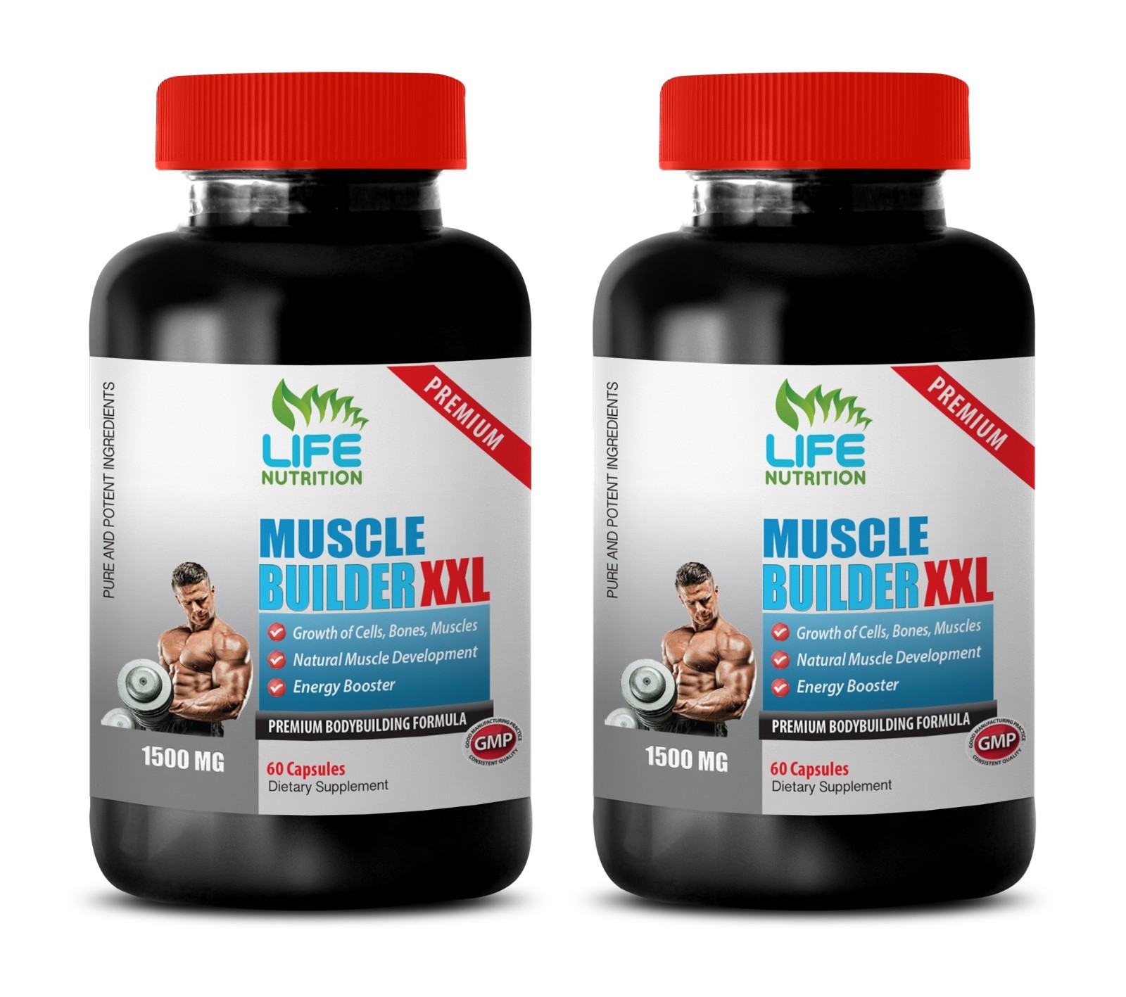 L-Ornithine Powder - Muscle Builder XXL 1500mg - Builds Muscle Pills 2B