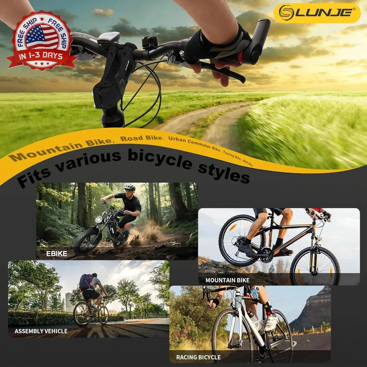 Adjustable Bike Stem 31.8mm - 120° Ergonomic Angle MTB Stem for Enhanced Control
