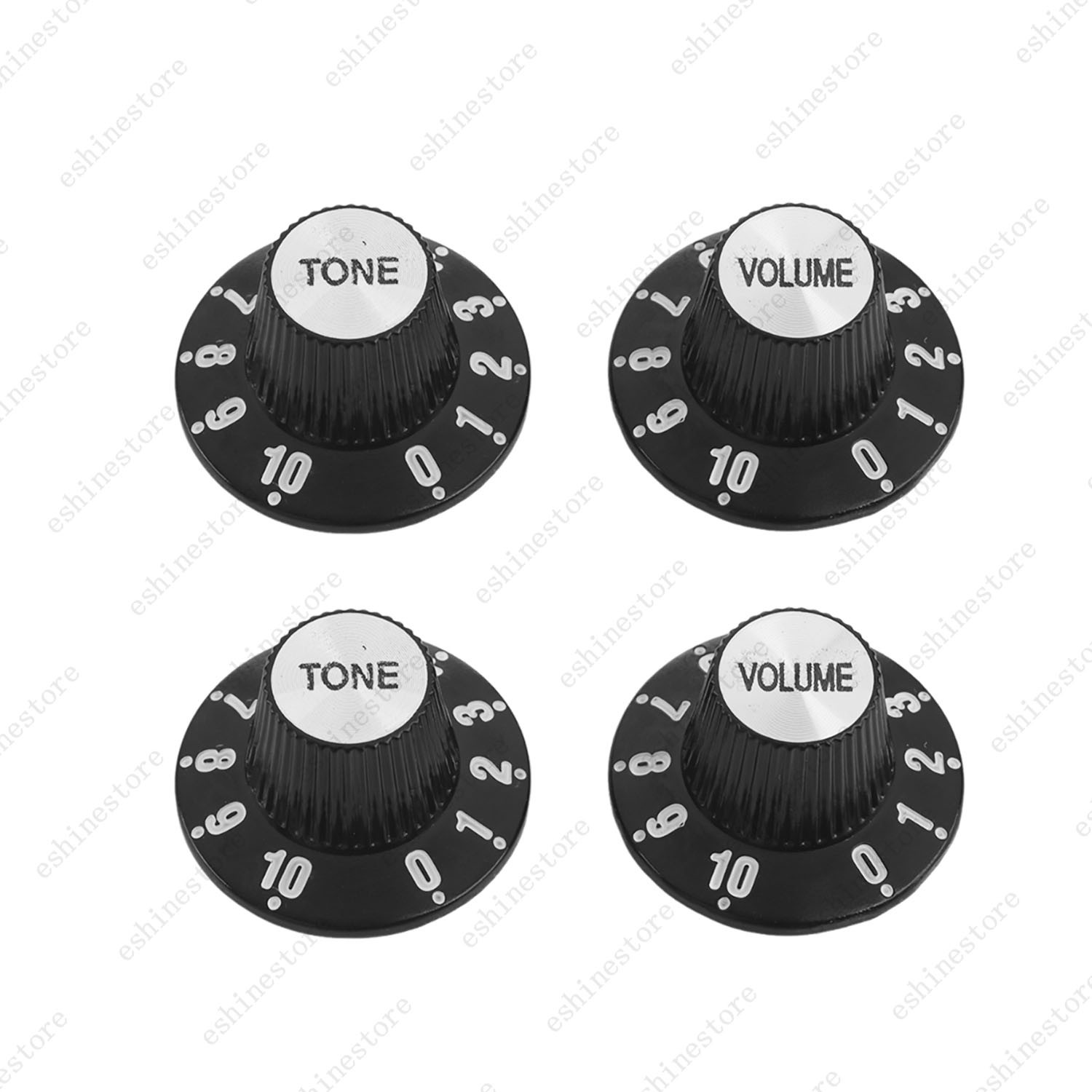 4pcs Witch Hat Guitar Speed Control Knobs 2 Tone 2 Volume for Les Paul SG 5Color