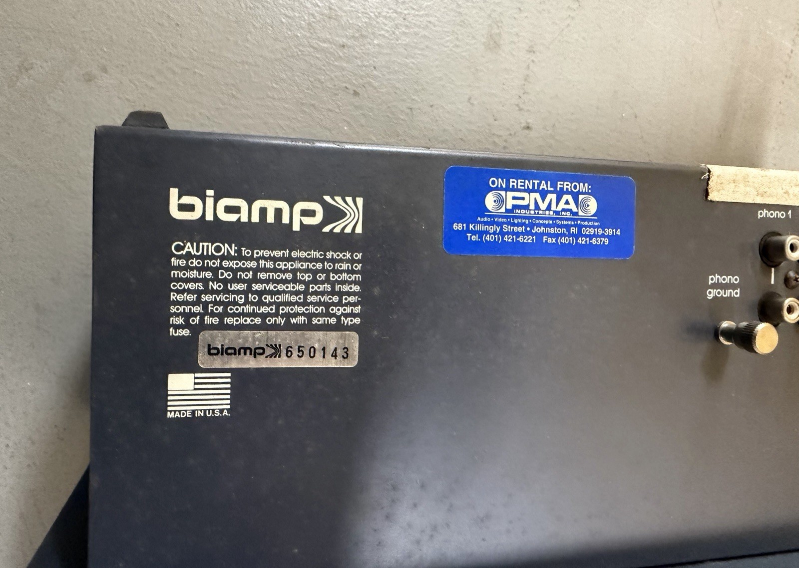 Biamp DJ 3001 Stereo Mixer Powers On Untested