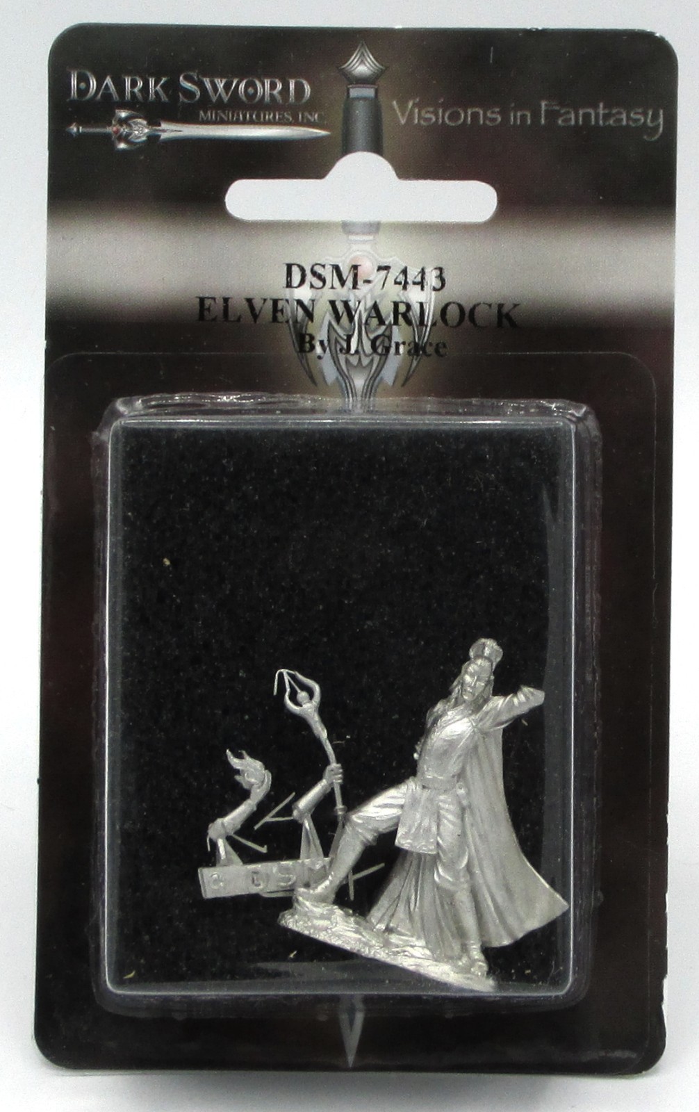 Dark Sword DSM-7443 Elven Warlock (VIF) Elf Sorcerer Wizard Mage Hero Miniature