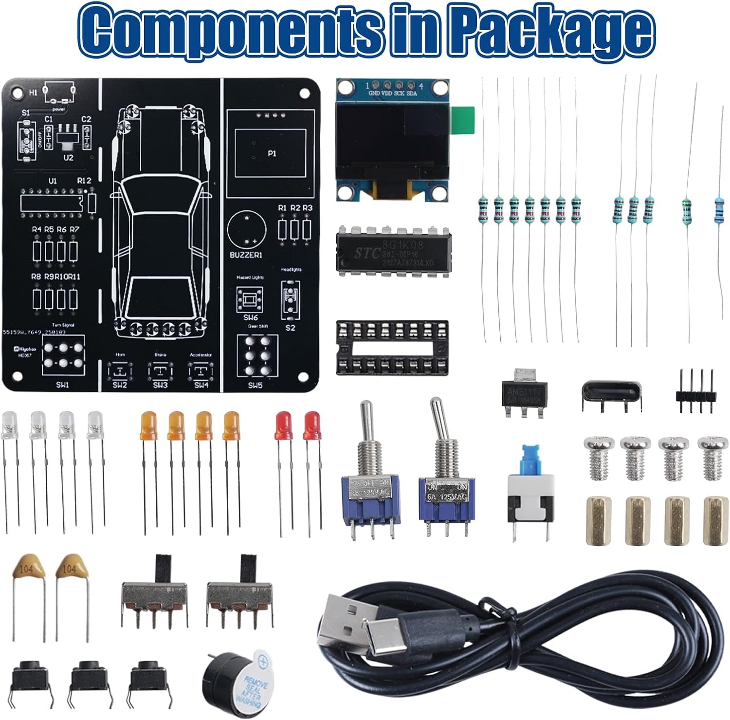 DIY Car Driving Simulation Soldering Practice & Learning Kit