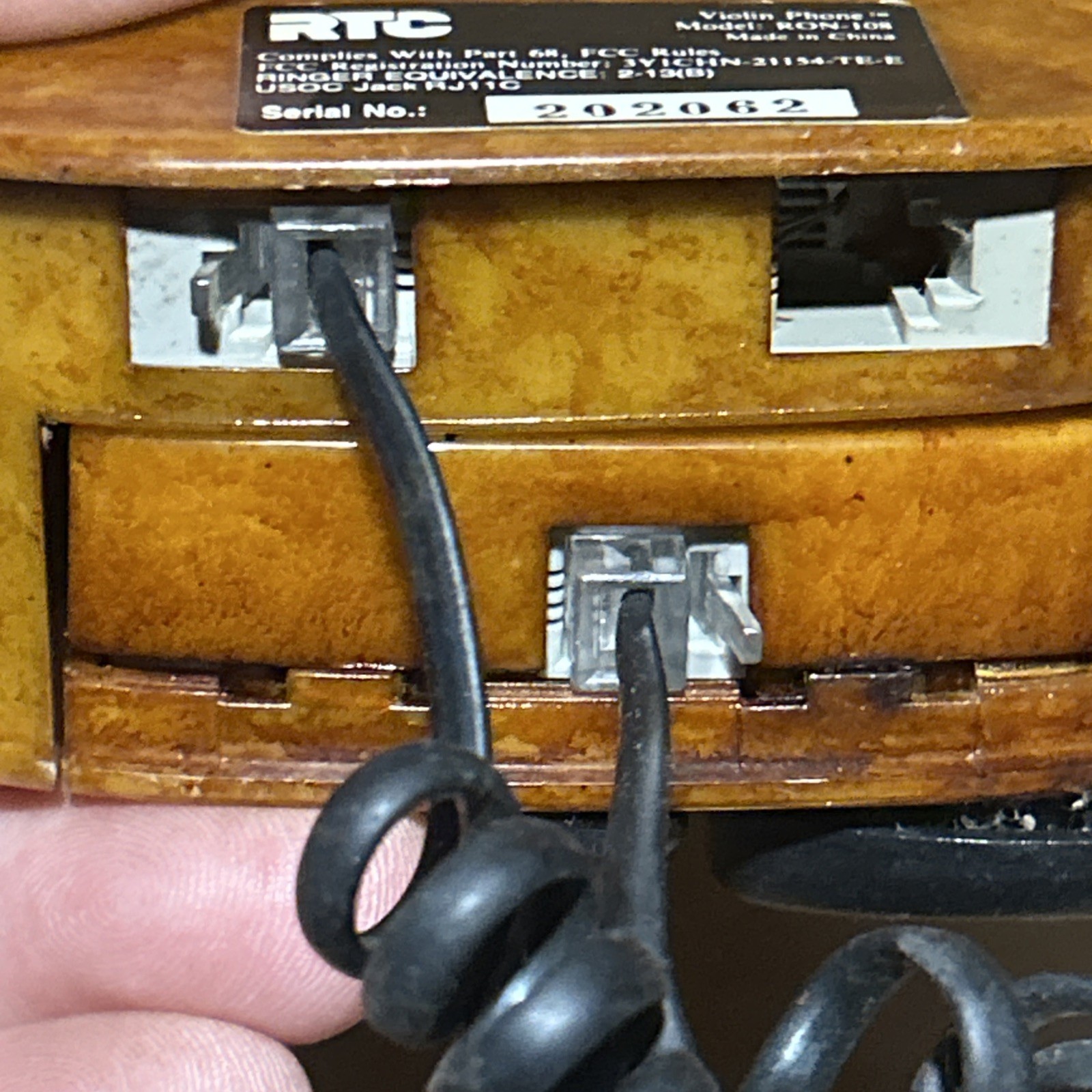 Violin Telephone RTC Violin Phone Touch Tone No Stand
