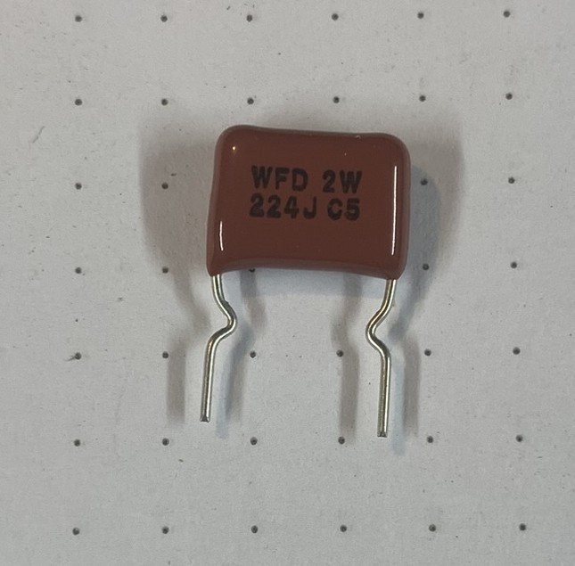.22 µF, 5%, 450 VDC, Polypropylene Metalized Capacitor, Panasonic Brand, 5 Each