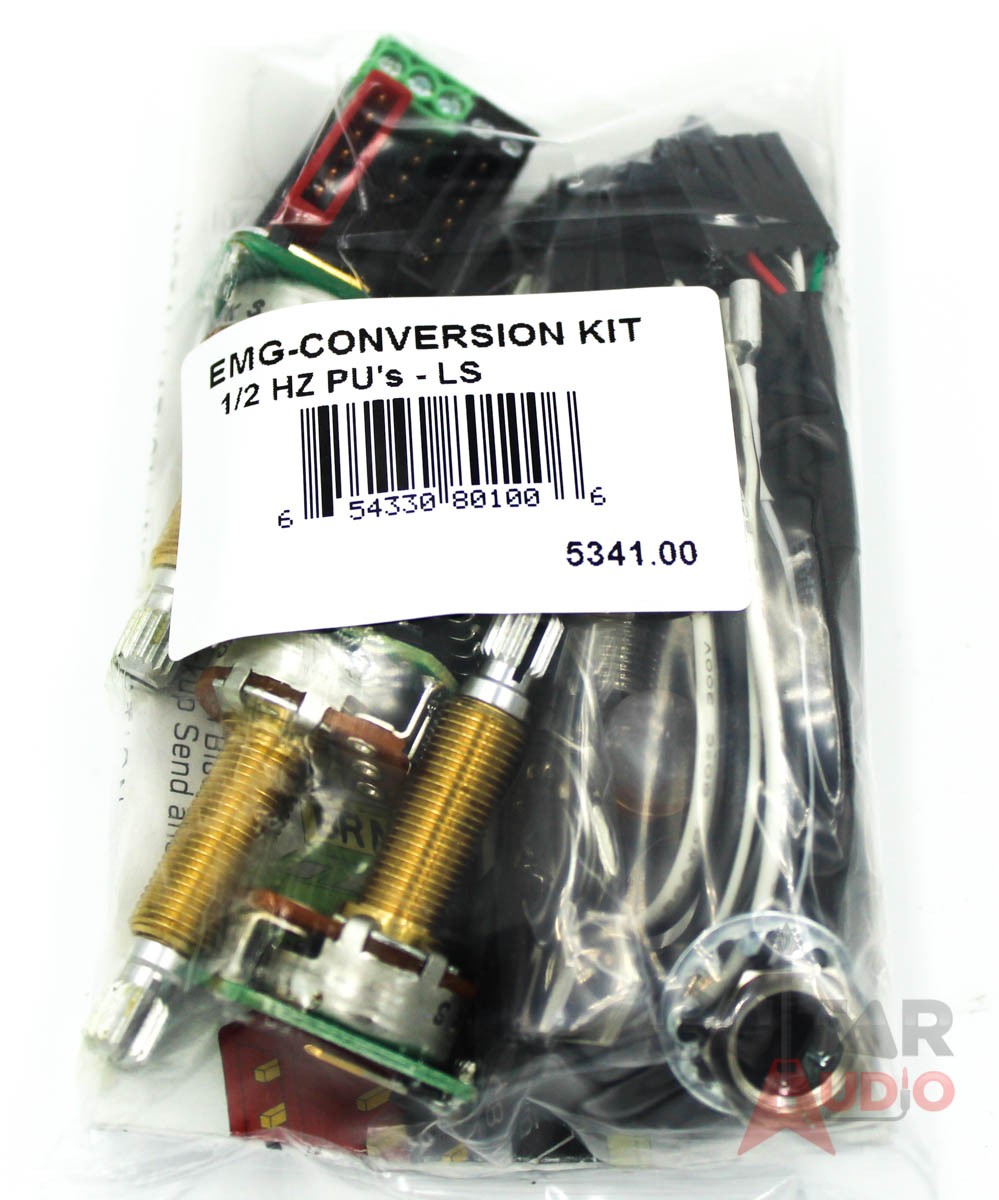 EMG 1 or 2 Pickups HZ Passive Long Shaft Conversion Wiring Kit, 1/2 HZ PU's(5...