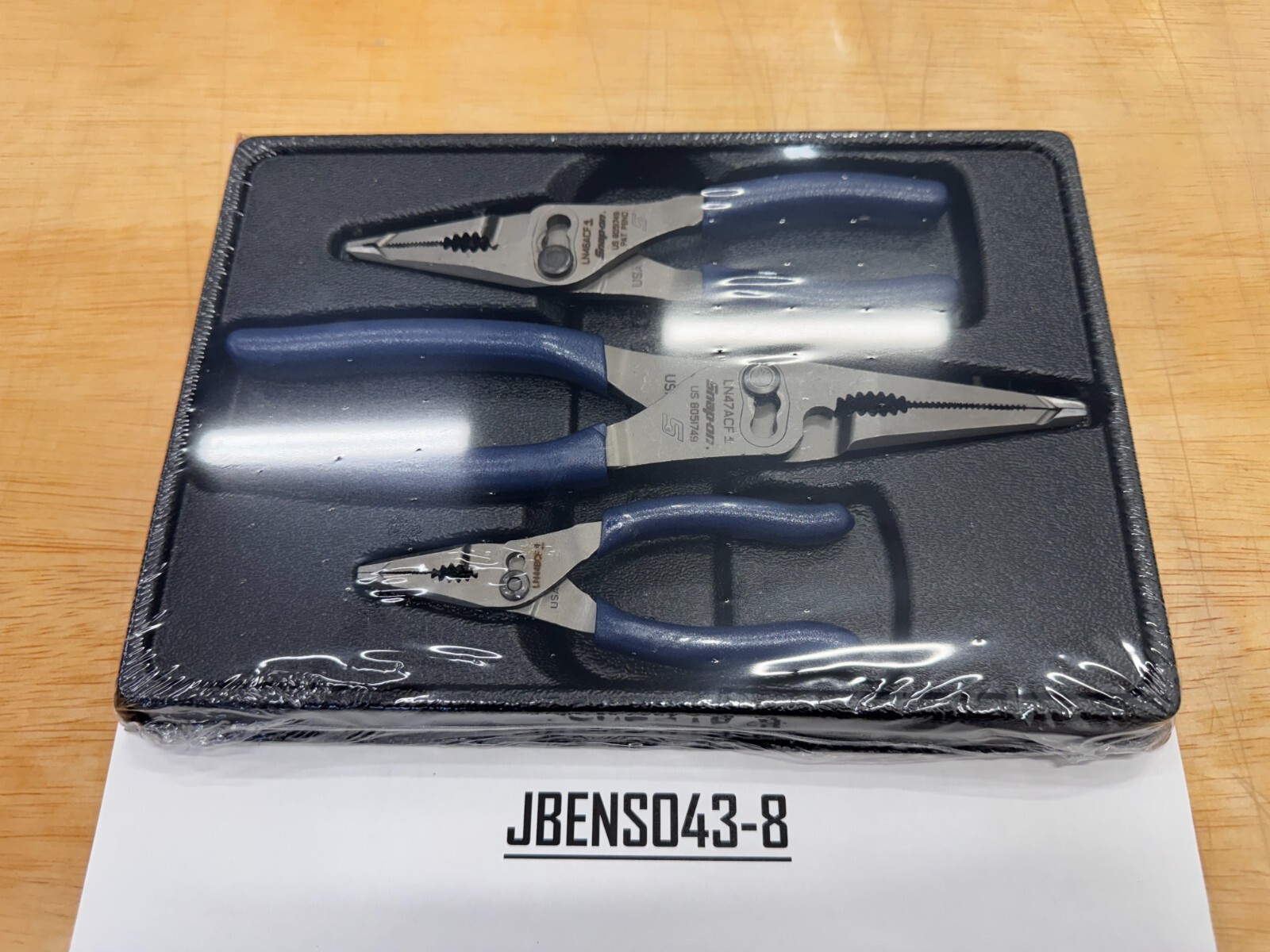 Snap-On Tools POWER BLUE 3pc Soft Long Nose Slip Joint Pliers Set PL3LNSJCFMB