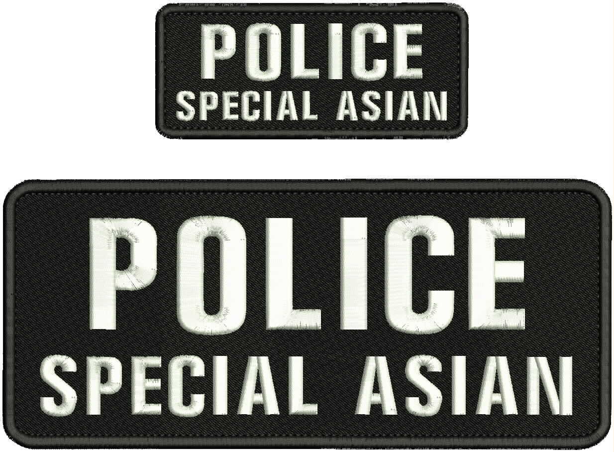 POLICE SPECIAL ASIAN Embroidery Patches 4 X 10" and 2x5hook on back
