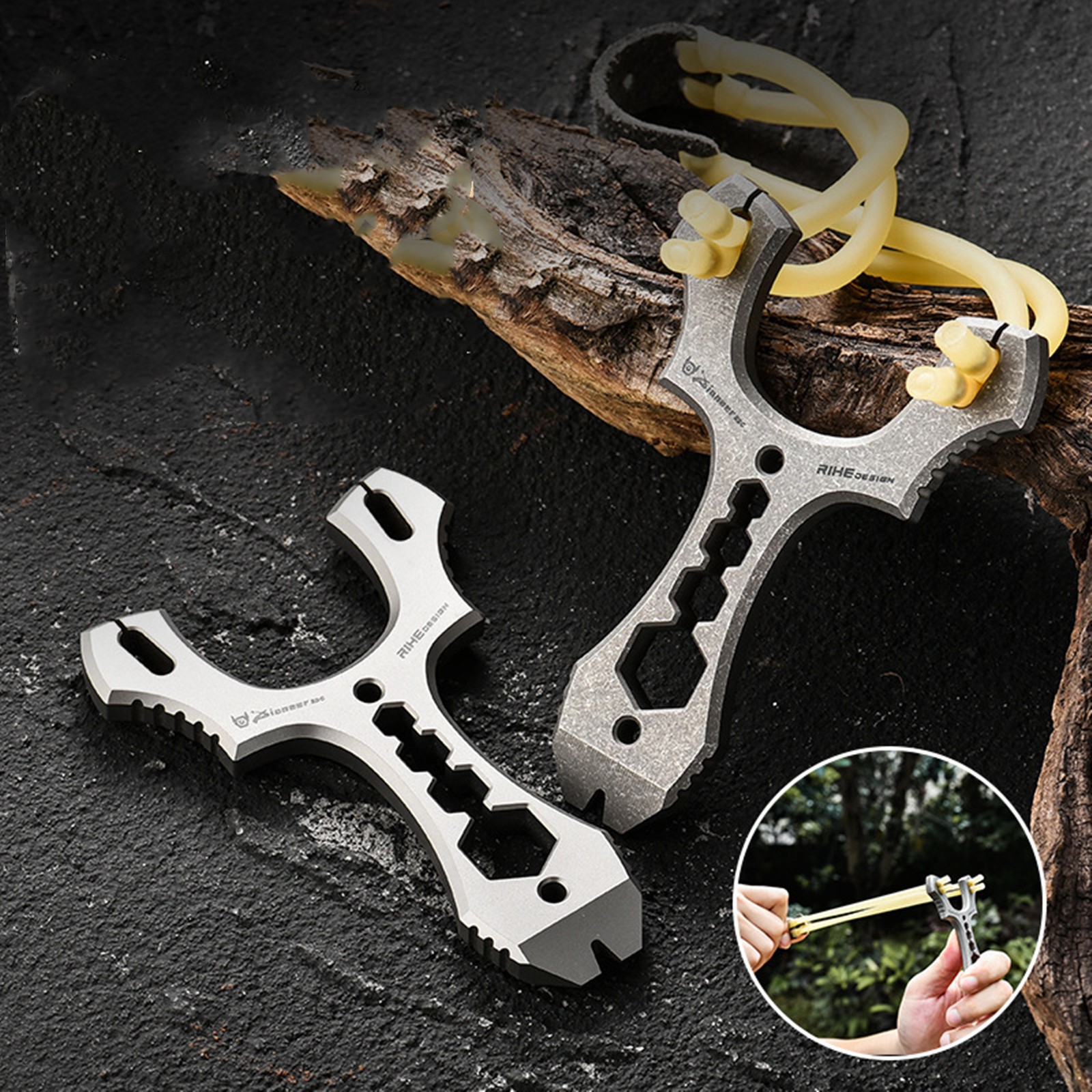 CNC Titanium Alloy Pocket Pry Bar Pendant Mini Crowbar Opener Keychain Multi EDC