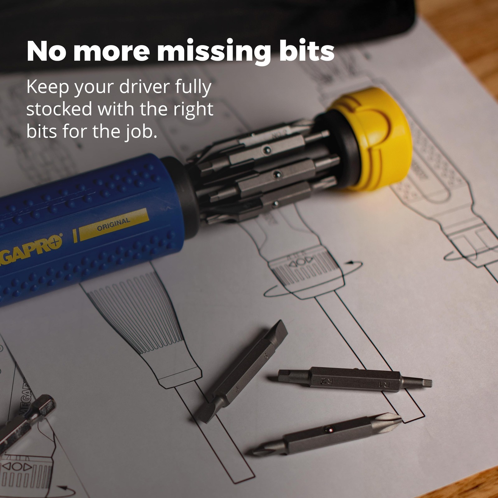 MEGAPRO® Tamperproof Bit Pack | Replacement Multi-Bit Refills | 7 Double-en