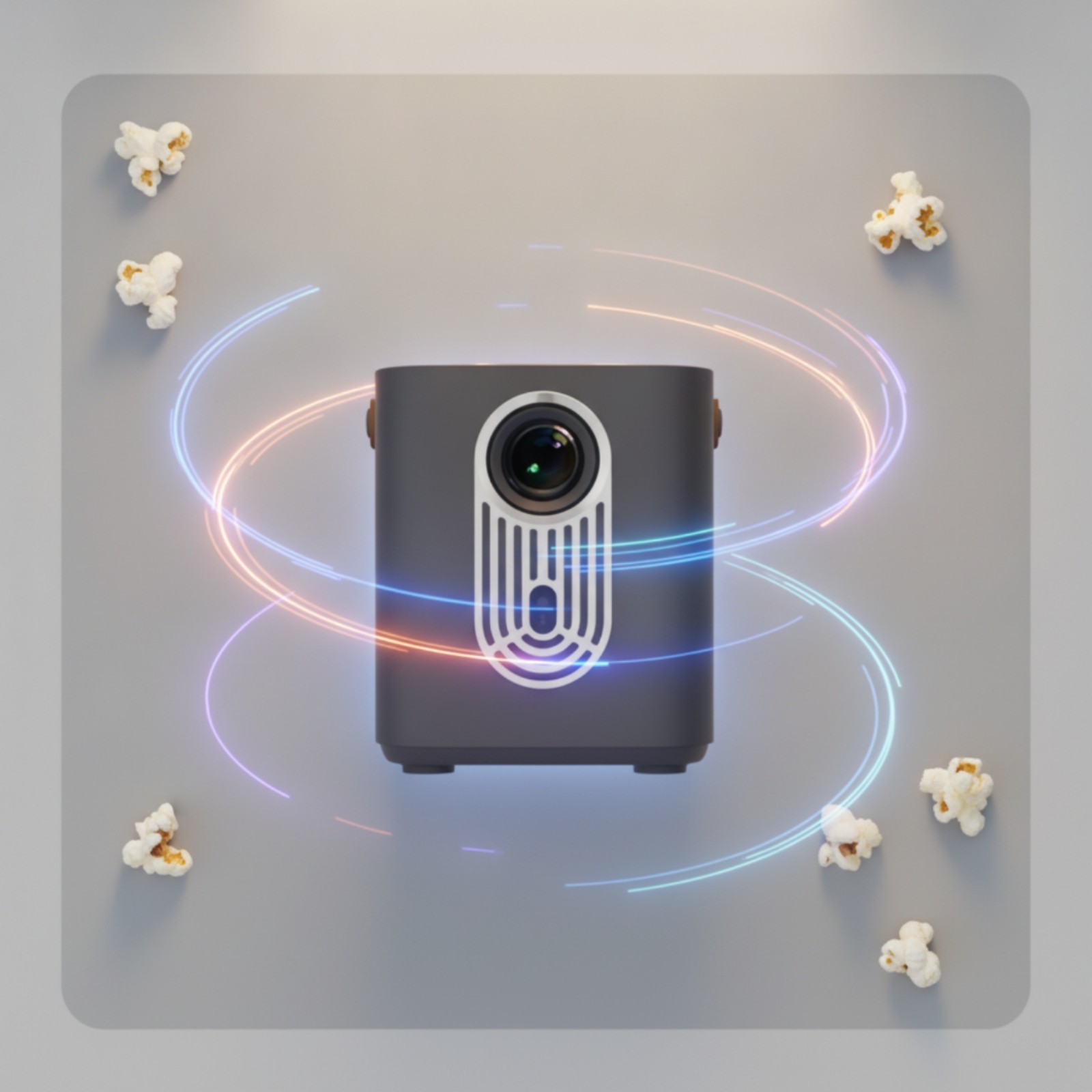 Portable Projection Device with Handle Electric Focus for Bedroom
