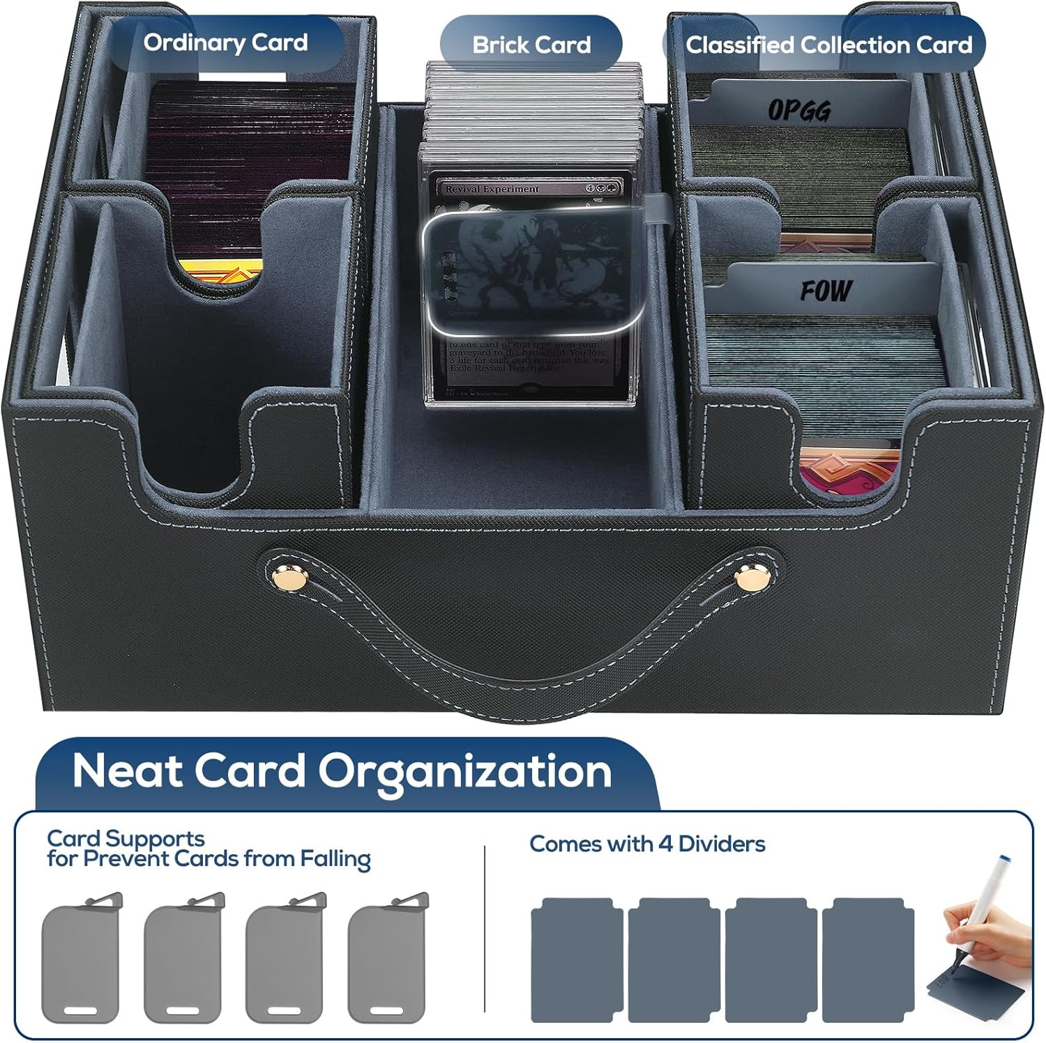 Trading Card Storage Box for MTG, MTG Commander Deck Box，Multi-Purpose Deck Case