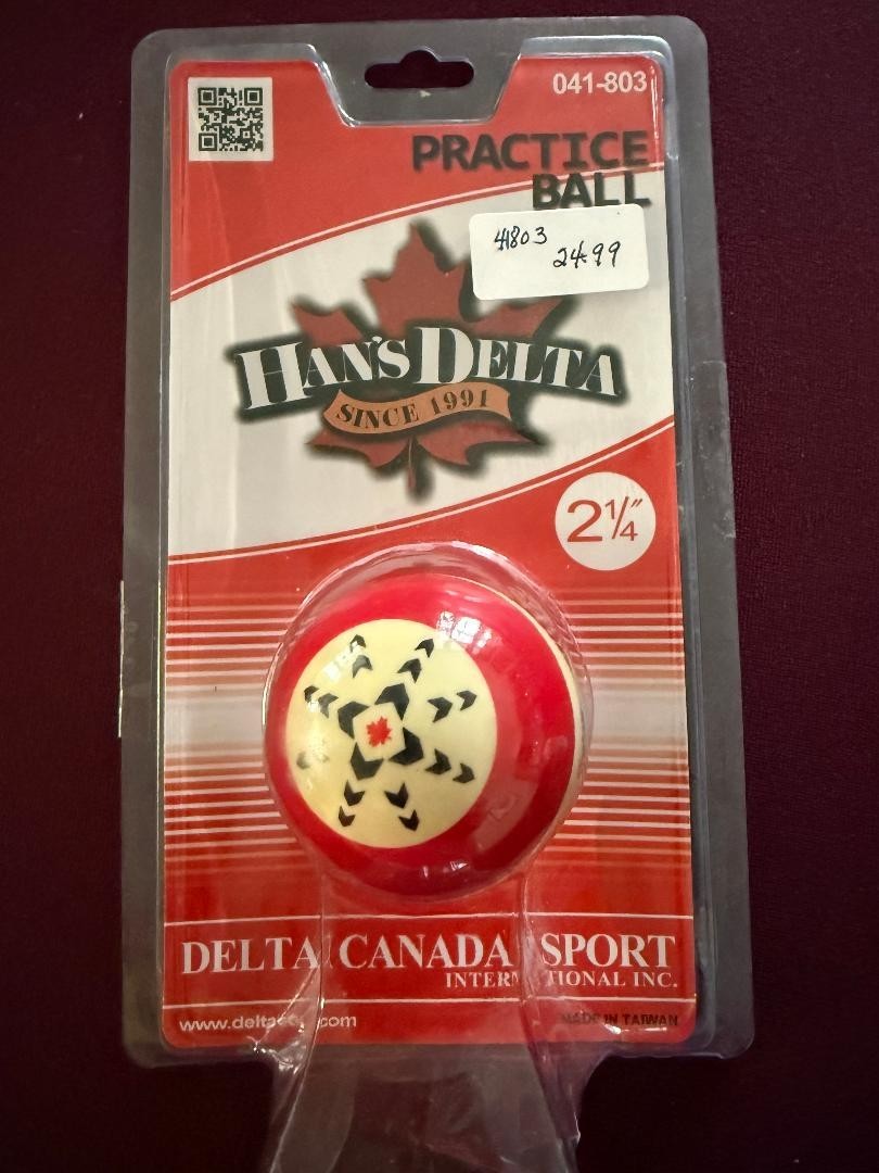 HAN'S DELTA 041-803 Red Training Practice Billiard Pool Cue Stripe Ball