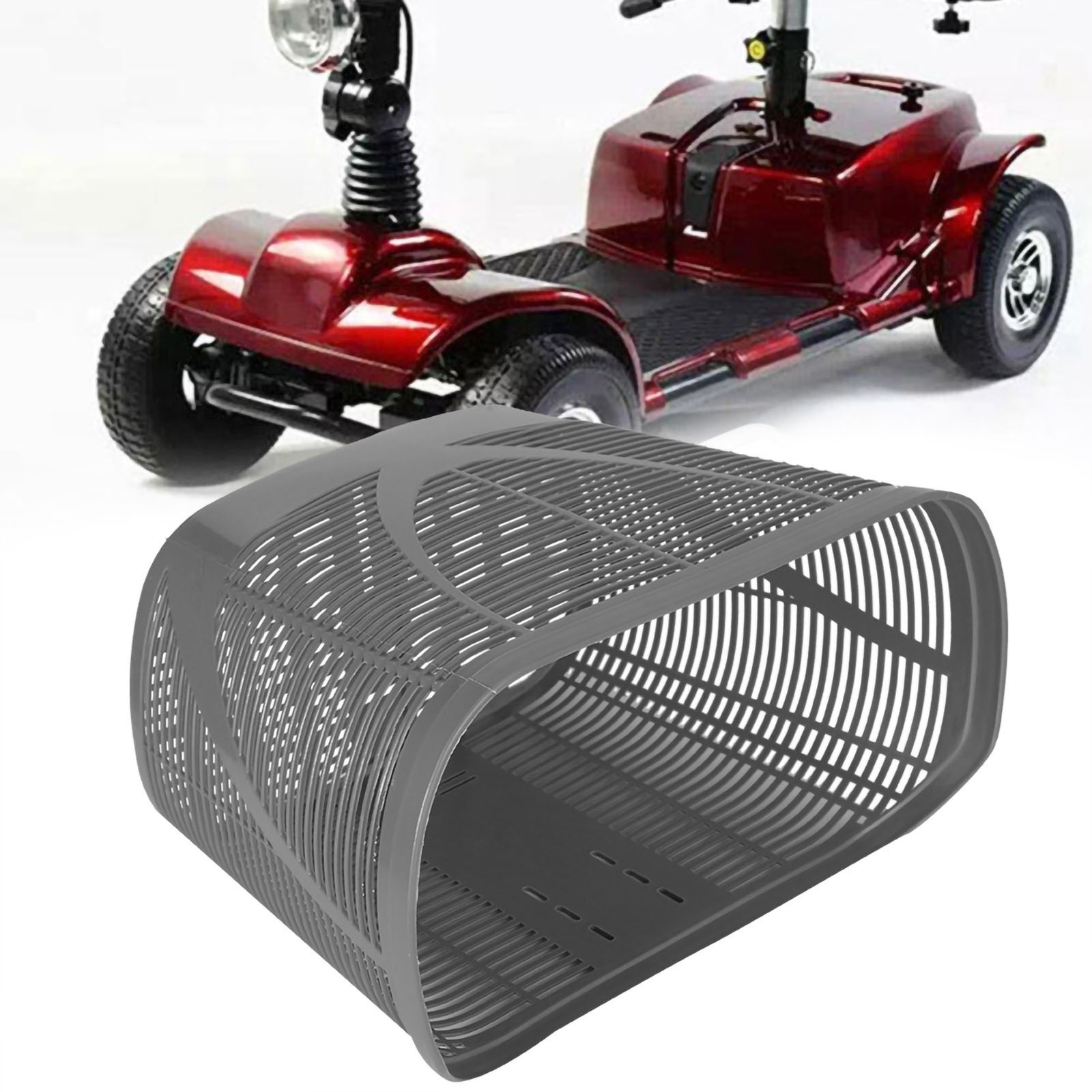 Plastic Rear Basket For Mobility Scooter High-Grade Material Easy Assembly Fo