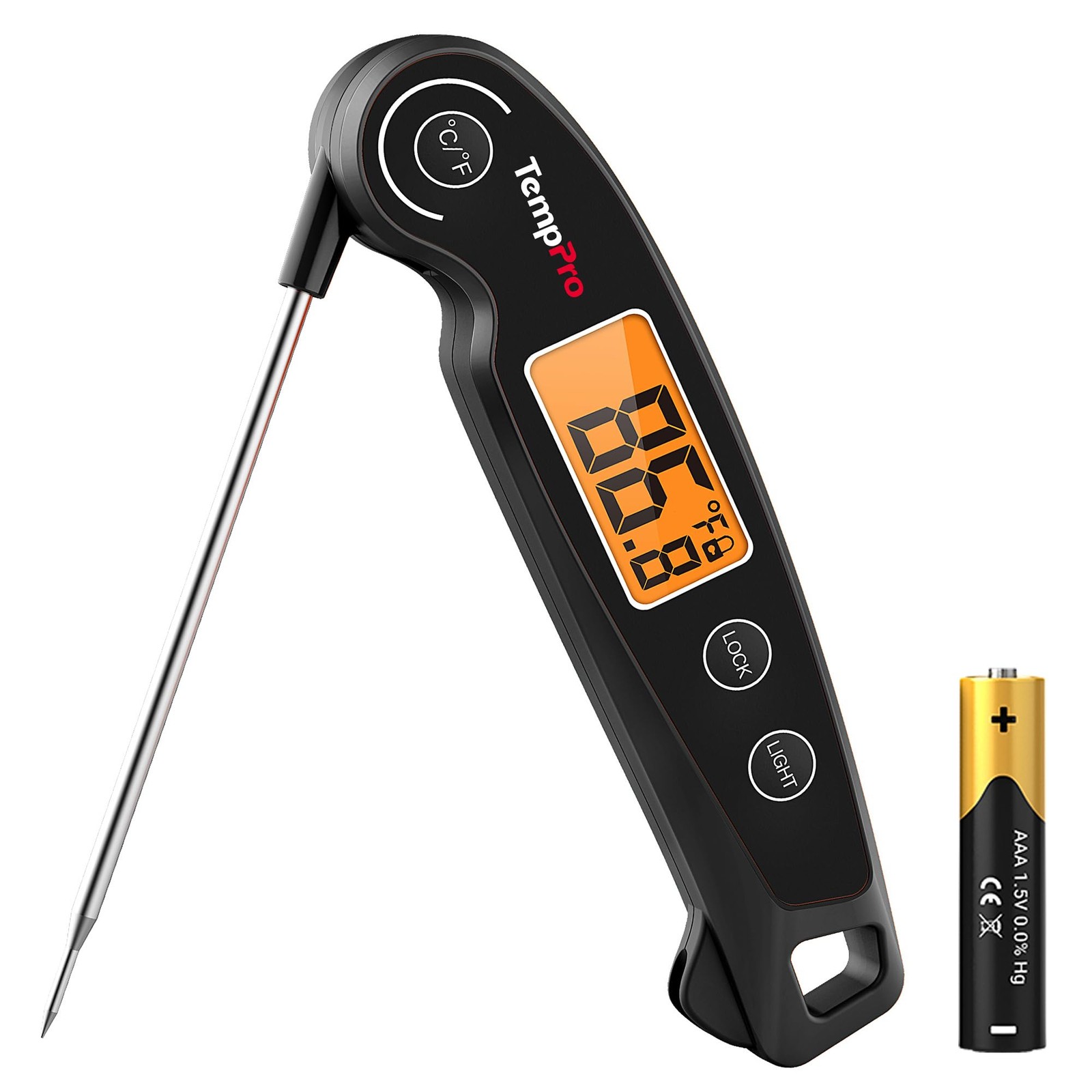 ThermoPro TP605 Instant Read Meat Thermometer for Cooking, Waterproof Digital...