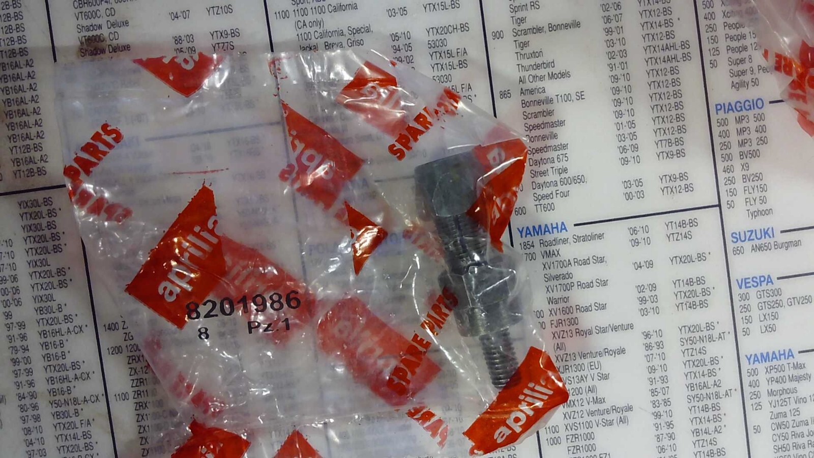 NOS GENUINE APRILIA MIRROR NUT RT SIDE 8201986 FAST SHIPPING
