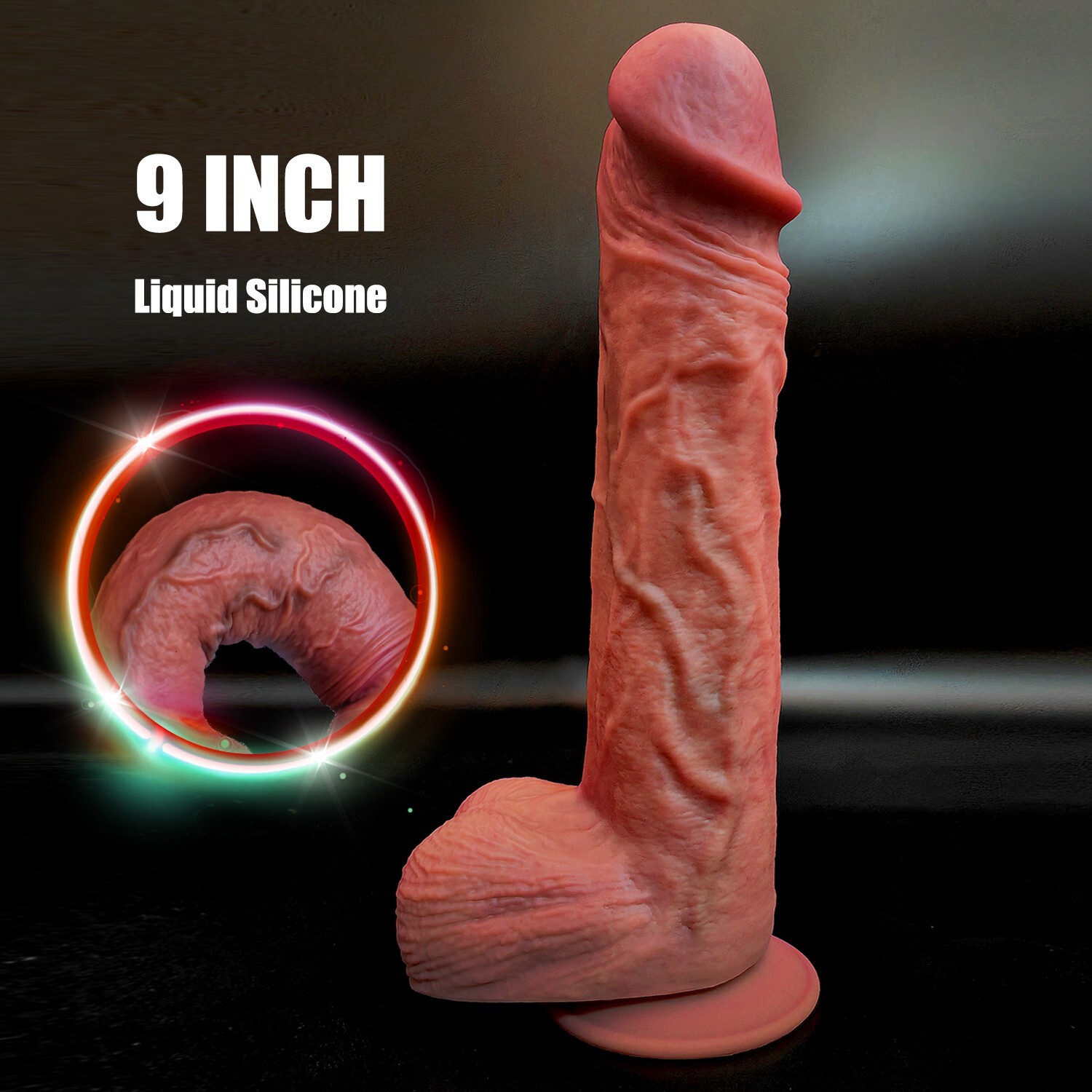 Liquid Silicone Realistic Huge Dildo Cock Suction Cup Women Sex Toys Thick Dong