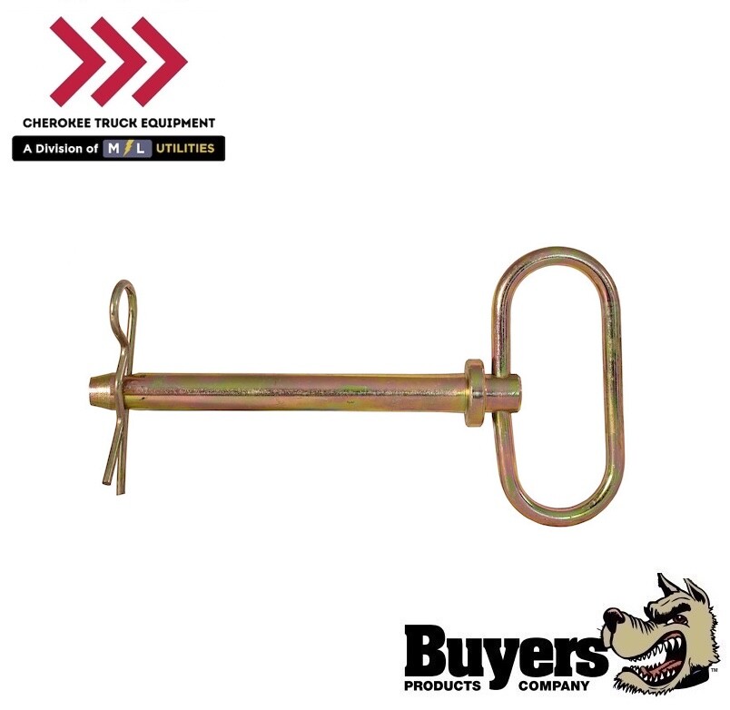 Buyers Products 66102 Yellow Zinc Plated Hitch Pin - 9/16 dia x 2-3/4"