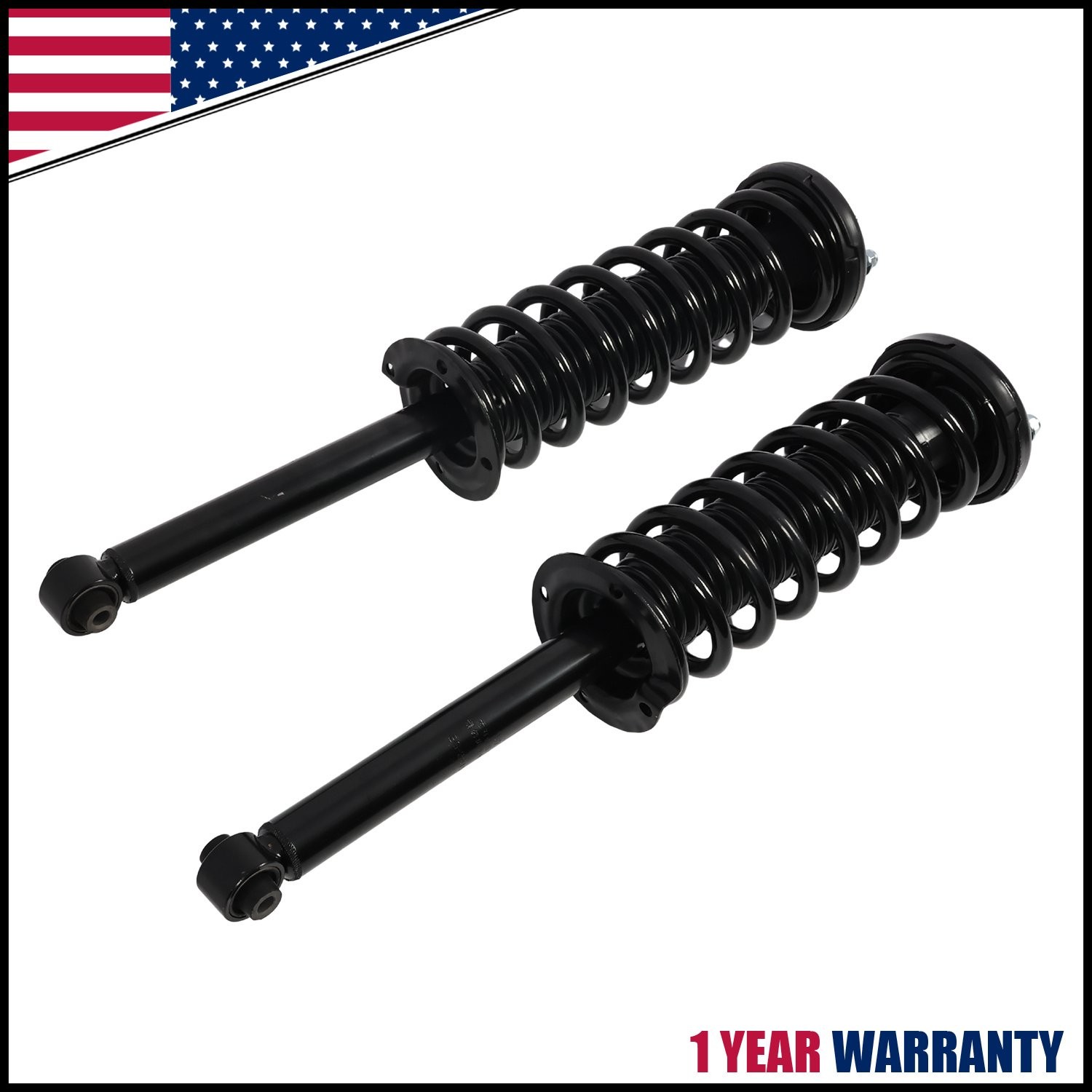 Set 2 Rear Complete Struts Shocks W/ Spring For 2003-2007 Honda Accord 2.4L 3.0L
