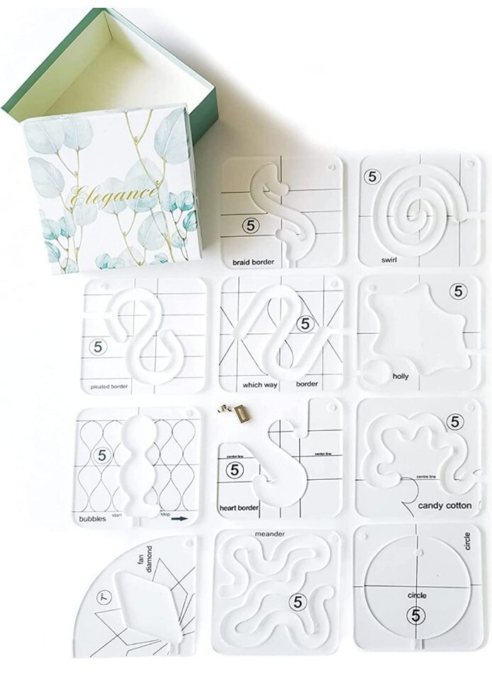 Quilting Template Set 11pcs Free Motion Quilting Template Set Quilting Rulers
