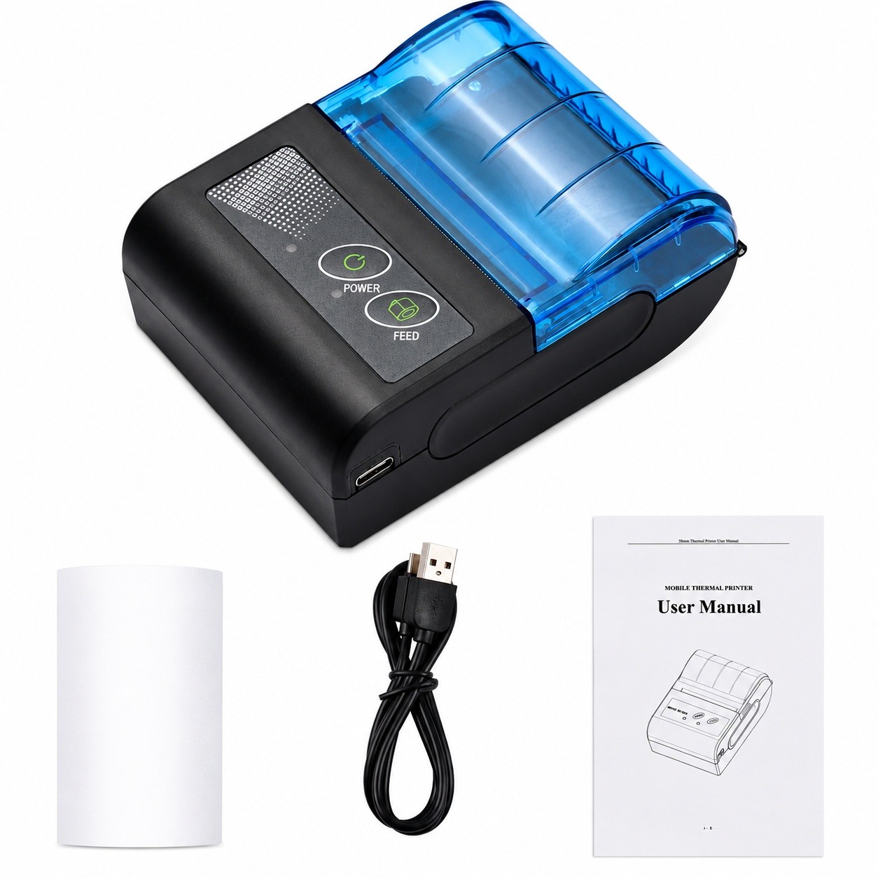 Mini Thermal Receipt Printer 58mm BT USB Receipt Bill Ticket Android Windows POS