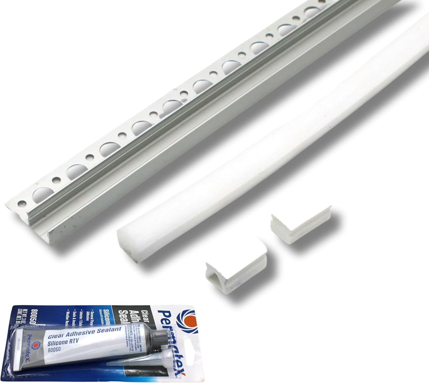 Wired4Signs Nicho Series White LED Tile Edge Light Strip Kit 24V DC
