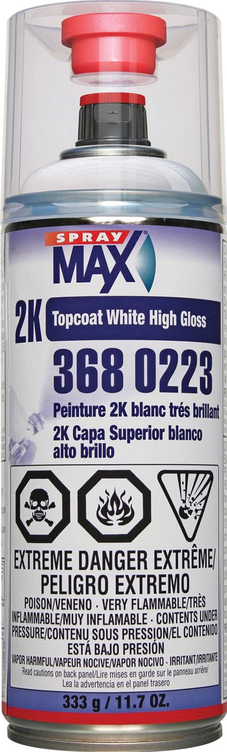 *Can* 2K Topcoat White 3680223 SPRAYMAX 879910000741 Spray Paint