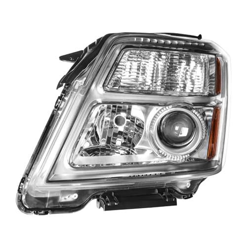 Headlight Assembly Chrome Housing + Amber Reflector Replacement For 2016-2017