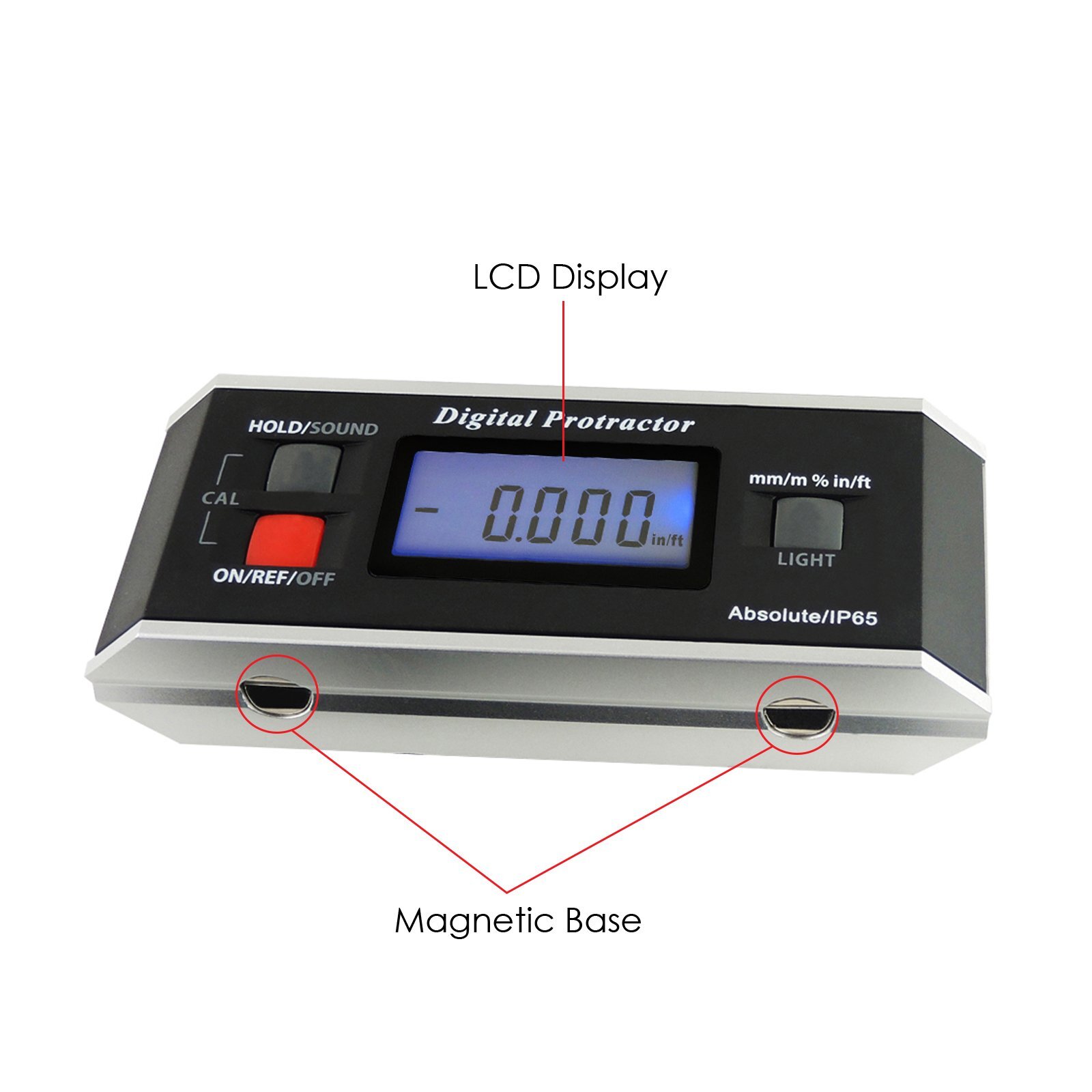 Digital Angle Finder Magnetic Protractor Inclinometer Angle Level Meter Angle Fi
