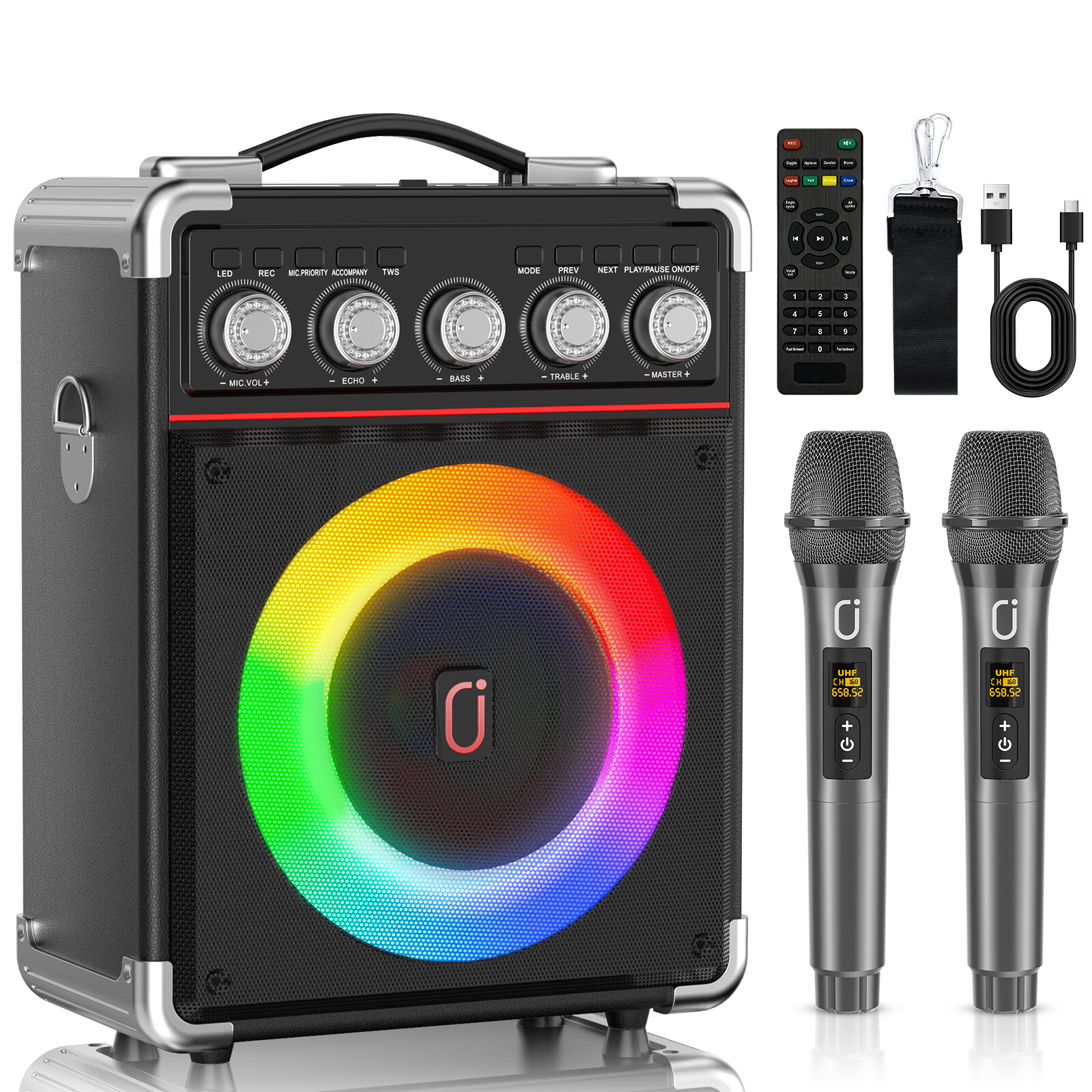 Karaoke Machine Audio with Microphone Portable Bluetooth Speaker Graduation Gift