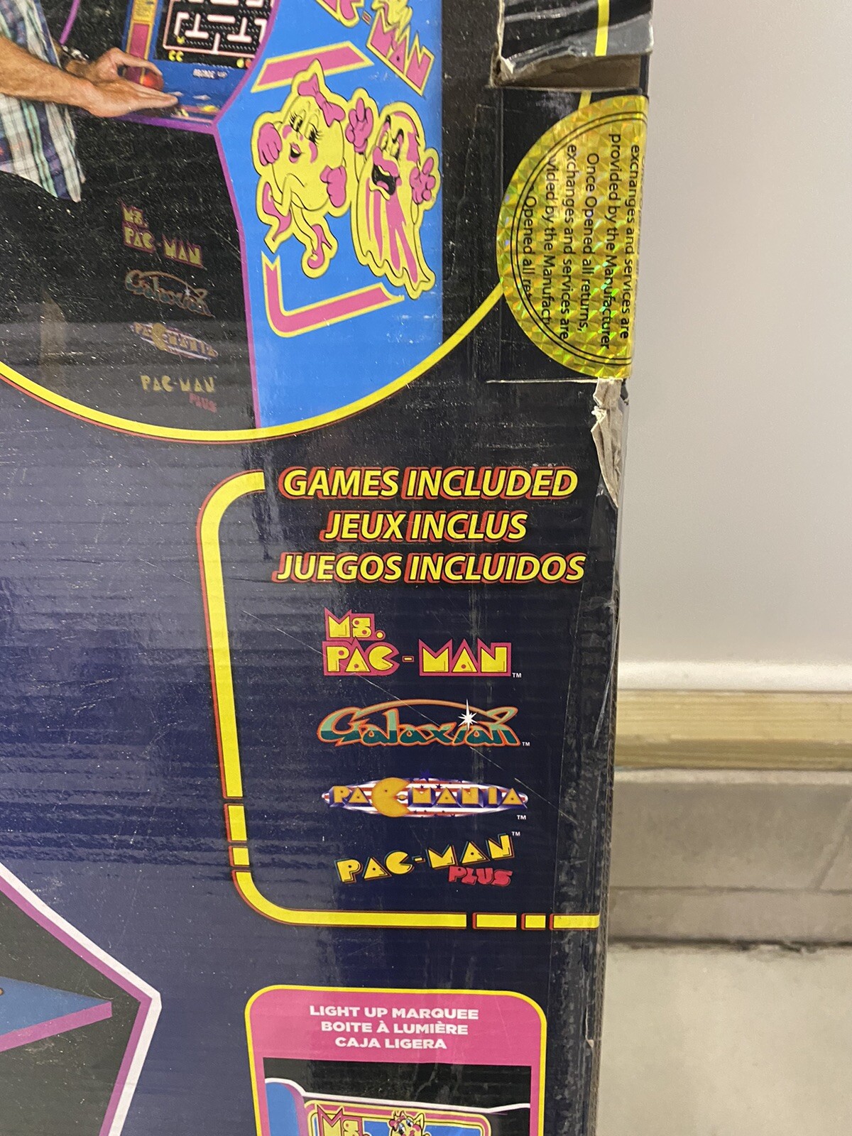 🕹️Arcade1up Ms. Pac-Man Arcade Machine With (4) Video Games + Riser🕹️