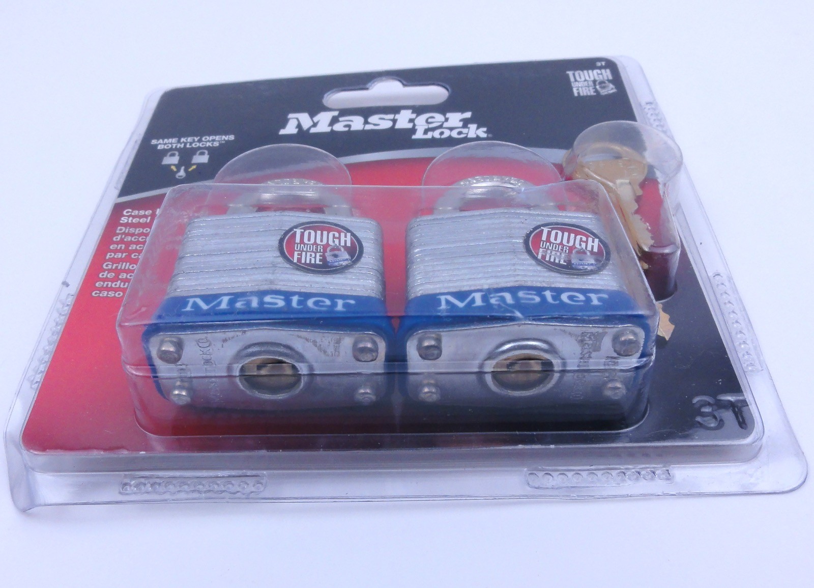 Master Lock Two Pack Padlock & Key Brand New Sealed Set 105247