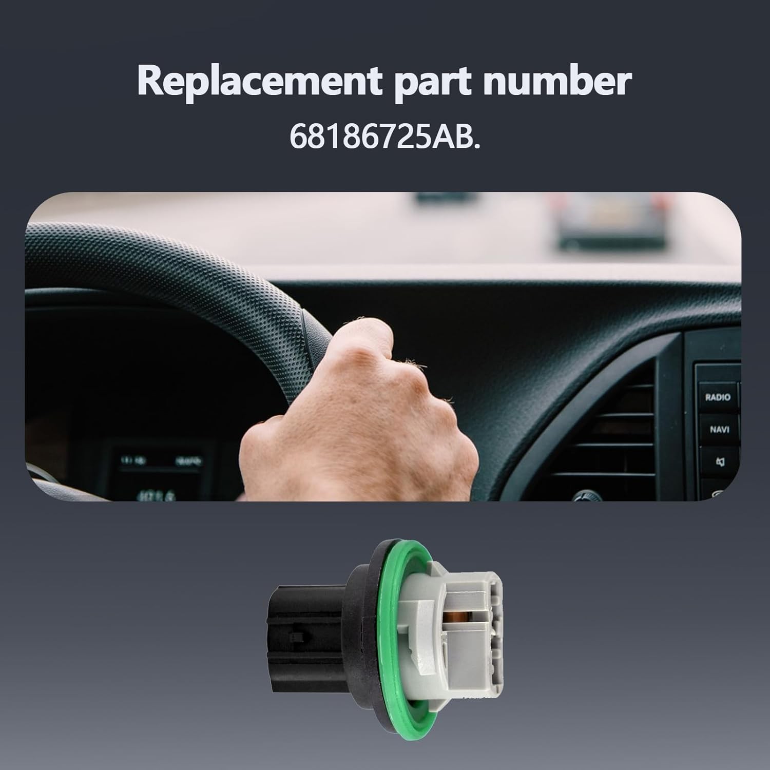 2PCS Front Part Turn Signal Light Bulb Plug Socket Compatible with 2013 2014 201