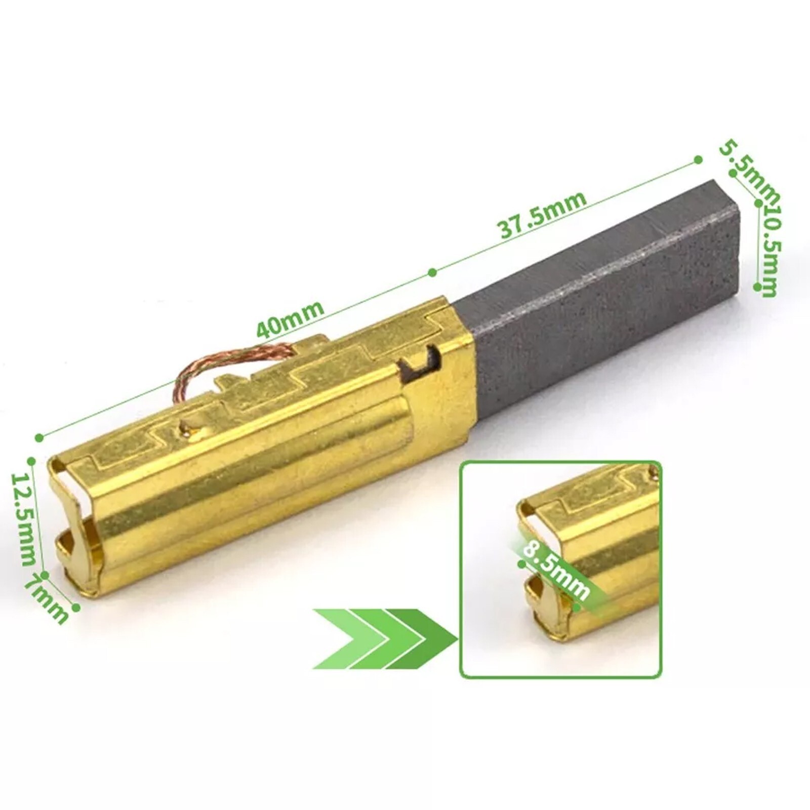 2pcs Motor Carbon Brushes for Festool CTH48E CTL26E CTL36E 496268 Dust Extractor