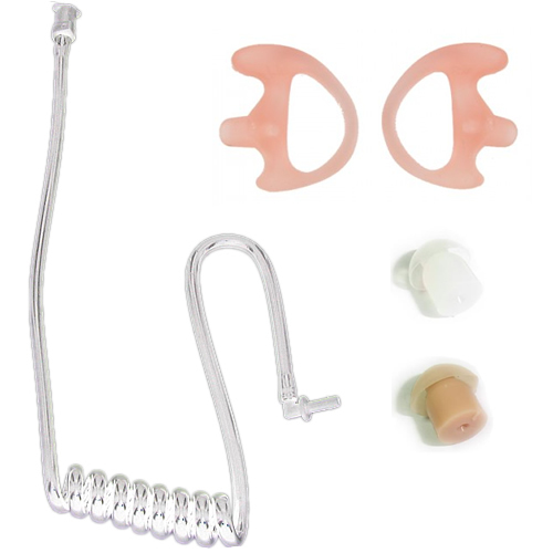 Two-Way Radio Audio Extra Small Earmold Earbud and Coil Tube Replacement Kit