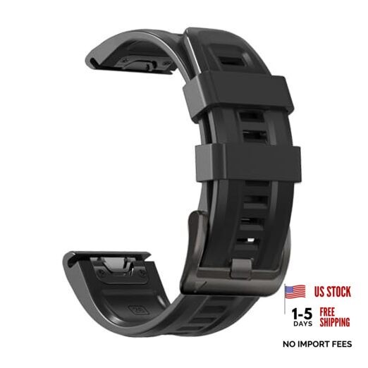 26mm Watch Band for Garmin Fenix 7X/Fenix 6X/Fenix/5X/Fenix 3/Fenix 3 HR, Black