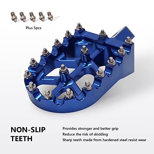 Foot Pegs Motorcycle Universal CNC Footpeg for PW TTR YZ 50-125cc MB200 blue