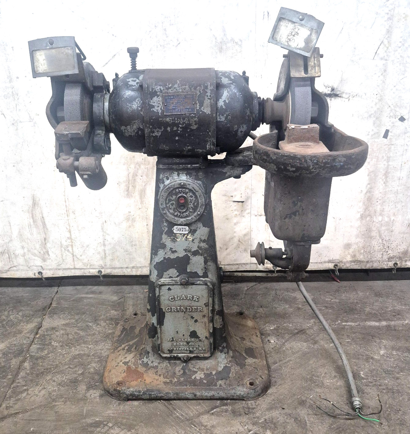 WET & DRY CLARK GRINDER 3H9AWD, 12X2X1-1/4", F.L. AMPS 90 R.P 1750 3-HP 3-PH