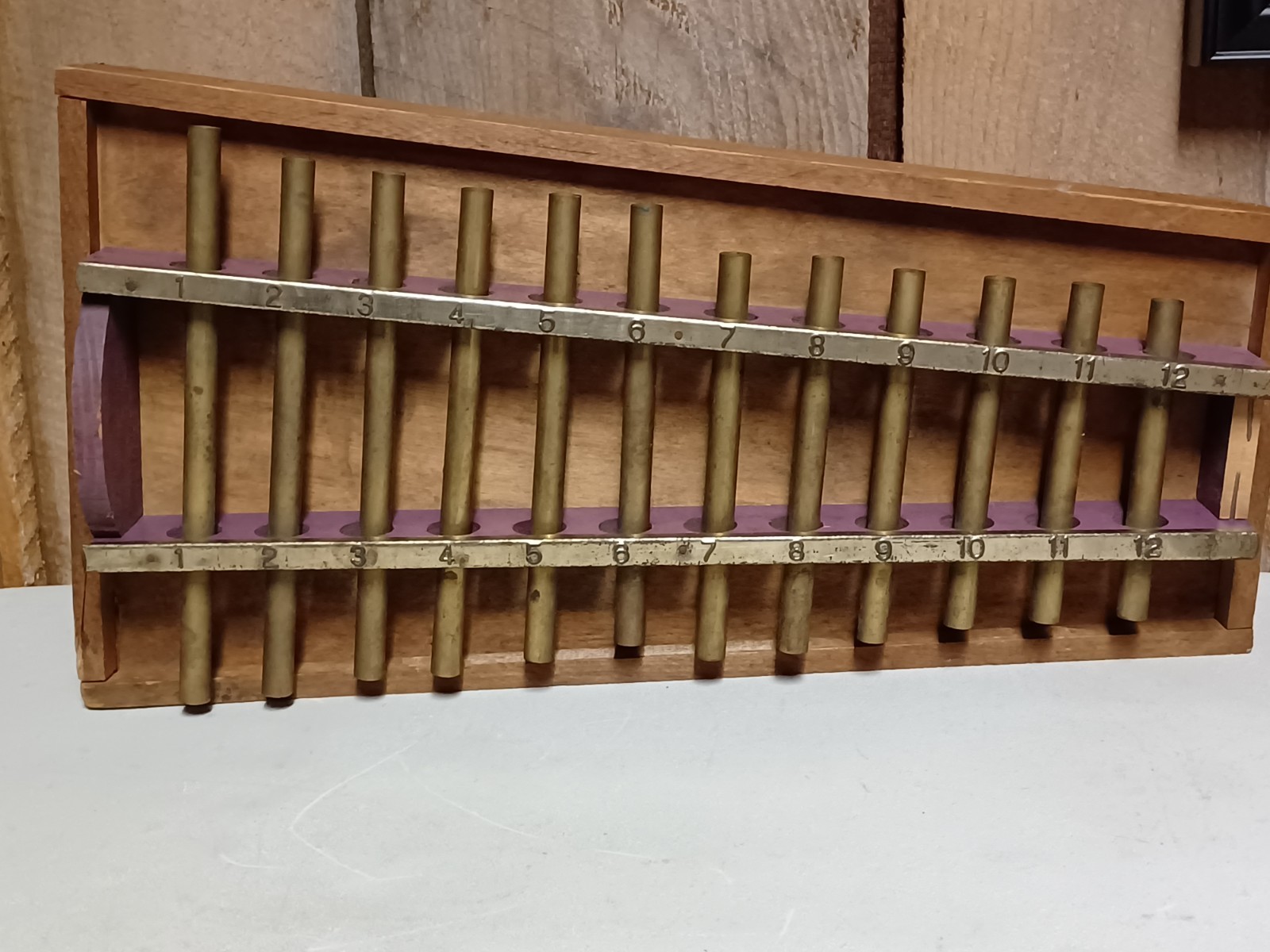 Antique Tubephone Xylophone Wood Brass Tubes Musical Instrument