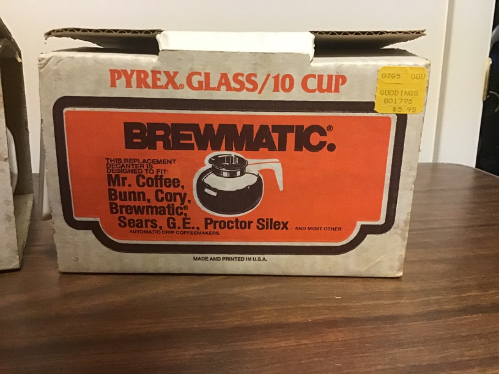 Two Brand New Vintage Pyrex 10 Cup Brewmatic Replacement Carafes