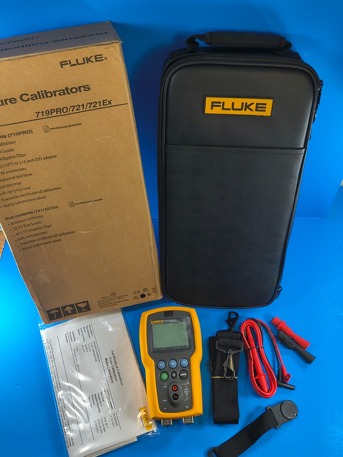 Fluke 721-1610 Dual Pressure Process Calibrator Meter Multimeter 16 and 1000 PSI