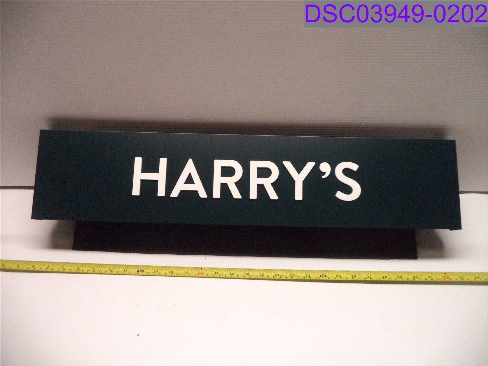 Harry's Men's Razor Display Sign Green & White 28" x 8" Tall x 4"