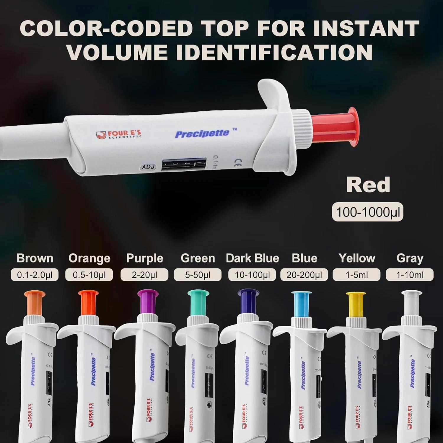 Micropipette Lab Pipette Adjustable Single Channel Pipette Autoclavable,Optional