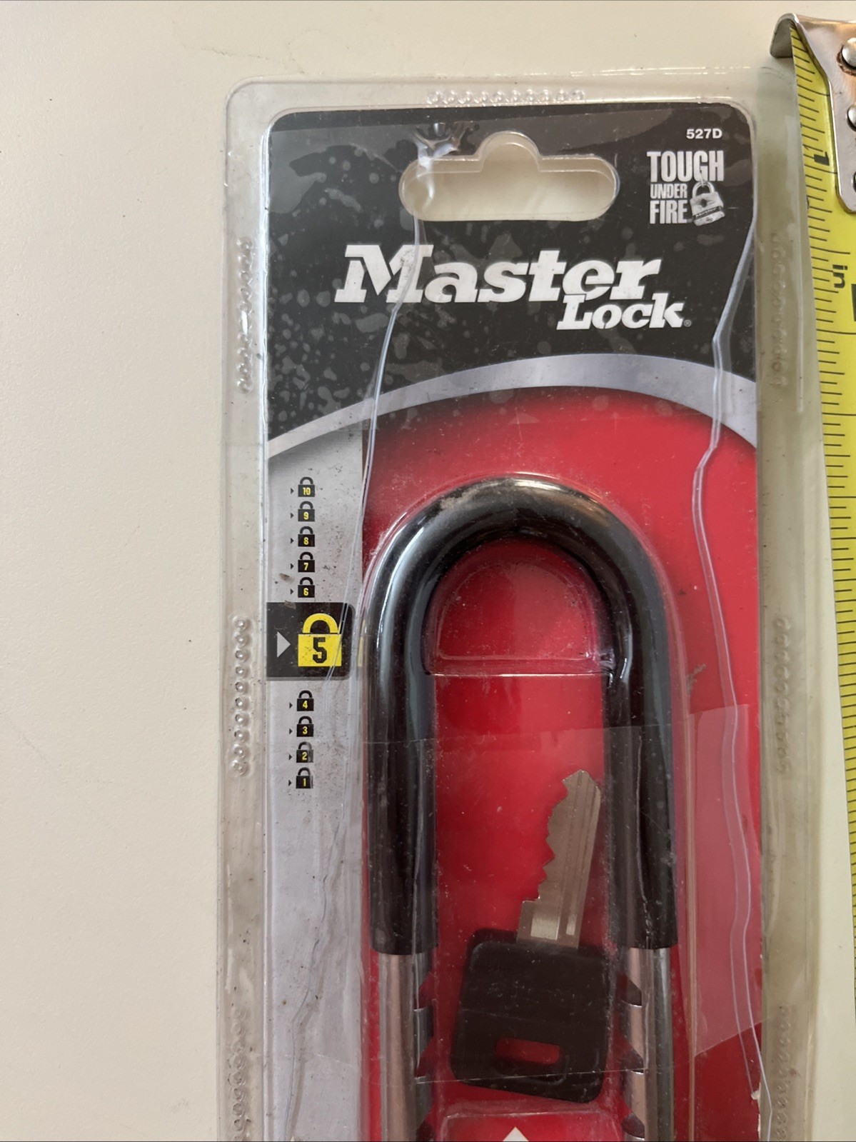 Master Lock Covered Padlock Adjustable Shackle Black 527D Dual Locking Pick Resi
