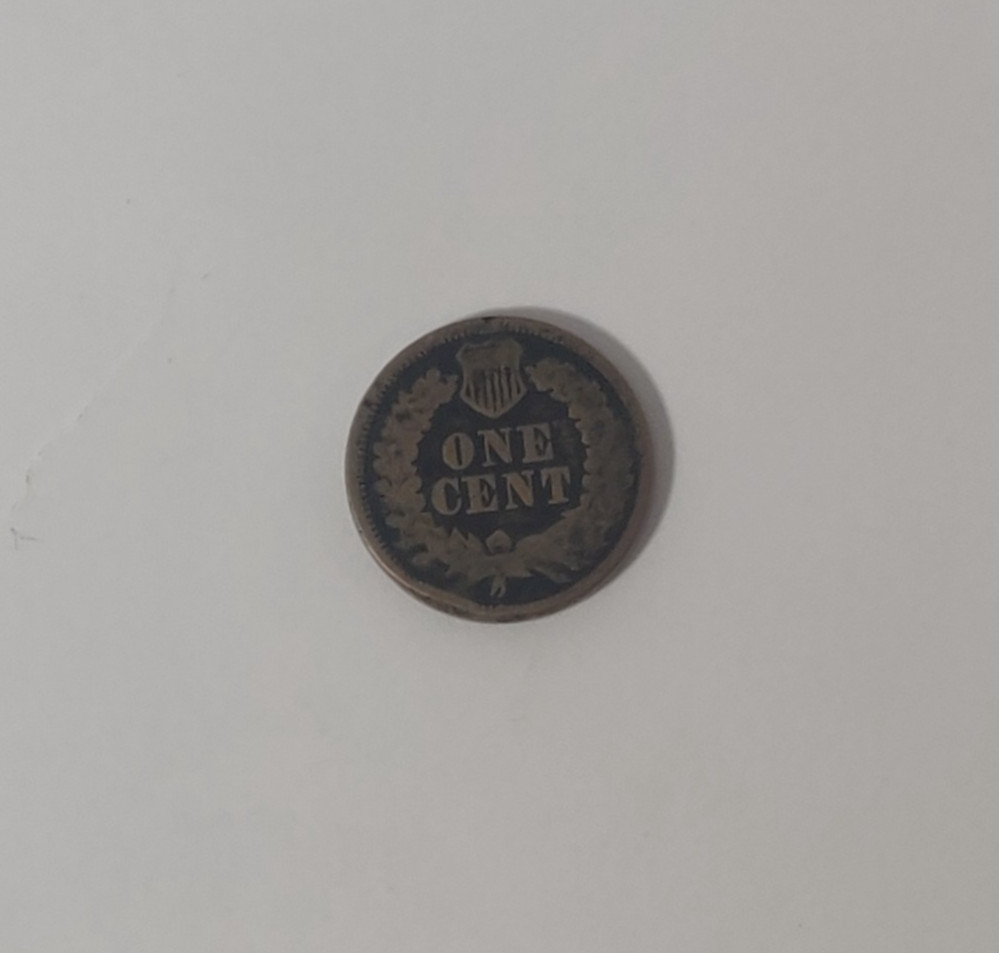 1863 INDIAN HEAD CENT WITH RIM DINGS